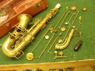 Vintage C.  G.  Conn Ltd.  Limited Saxaphone With Case - Parts Only