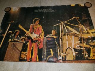 Vintage 1971 Jimi Hendrix Final Performance Poster Huge 31x47 Rare Cool