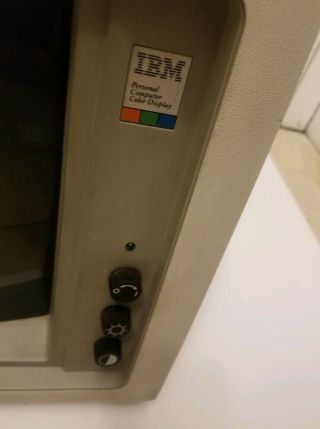 Vintage IBM 5153 Personal Computer Color Display Desktop PC Monitor Powers On 3