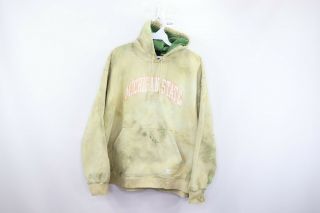 Vtg 90s Starter Mens Large Michigan State Spell Out Acid Wash Bleached Sweater