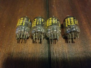 4 Vintage Western Electric 396a Tubes Code Dates 6639x2,  6052&6452
