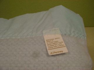 VTG JC PENNY 100 Acrylic WOVEN THERMAL Blanket Baby Blue QUEEN MADE IN USA 2