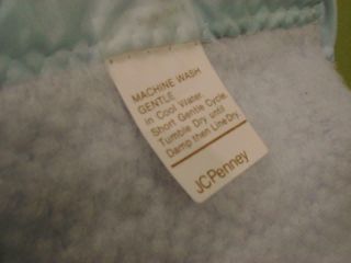 VTG JC PENNY 100 Acrylic WOVEN THERMAL Blanket Baby Blue QUEEN MADE IN USA 8