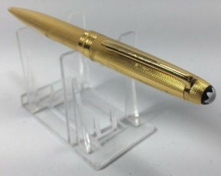 Vintage Montblanc Meisterstuck Solitaire Gold Plated Barley Ballpoint Pen