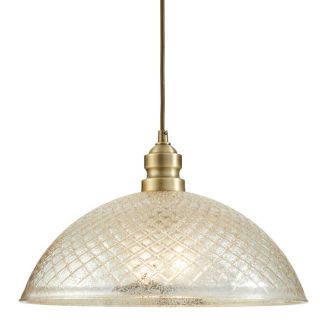 Allen,  Roth Lynlore Old Brass Single Vintage Mercury Glass Dome Pendant Light