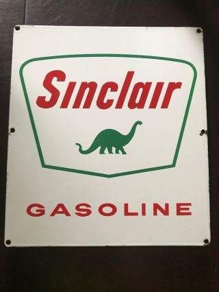 Sinclair Gas Pump Plate Vintage Porcelain Sign
