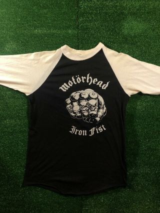 Vintage Very Rare 1982 Motorhead Iron Fist Shirt Tour Concert Lemmy Americaaaagh