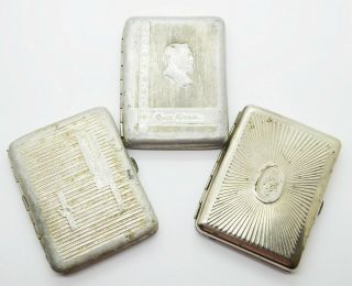 Post Ww2 Period Russian Ussr Soldiers Cigarette Cases