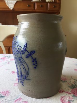 Vintage 1993 BBP BEAUMONT BROTHERS POTTERY Salt Glaze LARGE CROCK Stoneware 2