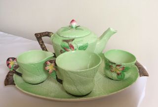 Vintage Art Deco Carlton Ware Australian Apple Blossom Cabaret Breakfast Tea Set 5