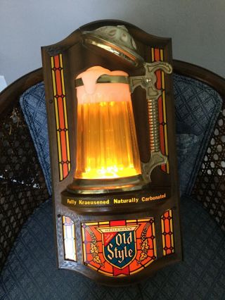 Vintage Old Style Beer Stein Light Up And Bubbles Sign