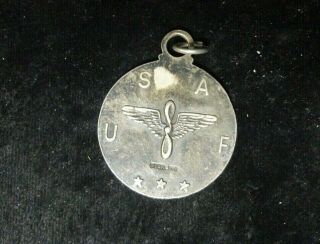 Vintage Sterling Silver U.  S.  A.  F.  " Saint Christopher - Be My Guide " Medal
