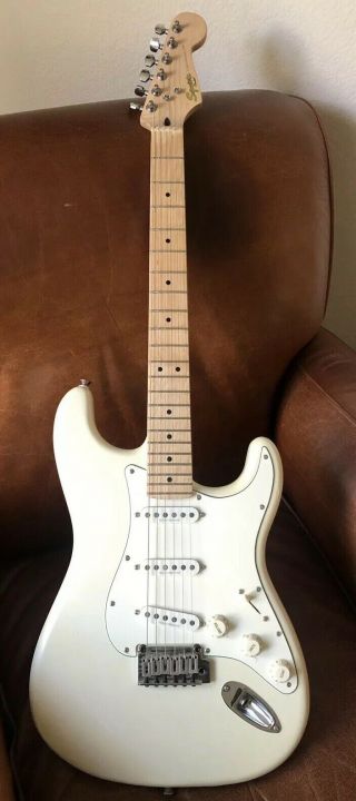 Squier Vintage Modified Stratocaster White Mayer Sss Duncan By Fender Strat