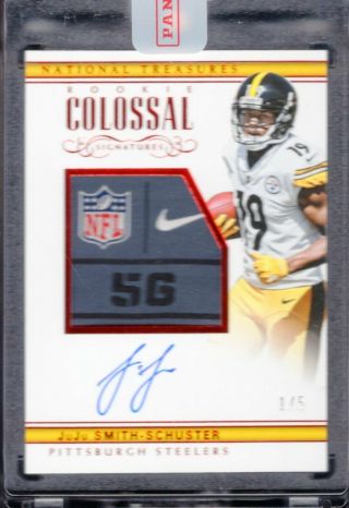Juju Smith Schuster 2017 Panini National Treasures Rc Rookie Tag Patch 1/5 Rare