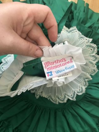 Vintage Martha’s Miniatures GreenRuffle Party Dress Girl’s 3t Twirl Pageant Bell 4
