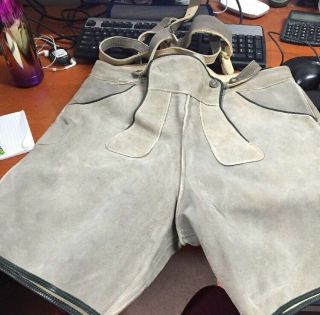 Vintage Haelson Leather Suspender Shorts