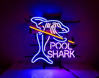Shark Pool Vintage Game Neon Light Sign Store Bar Pub Room Wall Decor Lamp