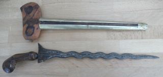 Rarity Antique Java Kris Dagger Sword Knife Indonesia 20 Inch