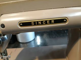 Vintage Singer Sewing Machine Model 301A Long Bed Additional Accessories 7