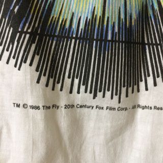 vtg 80s 1986 THE FLY promo movie t shirt NOS horror vhs L/M Fox CBS 5