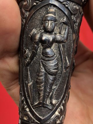 Antique Silver Asian Sterling Silver Relief Deco Without Initials Seal Wax 4