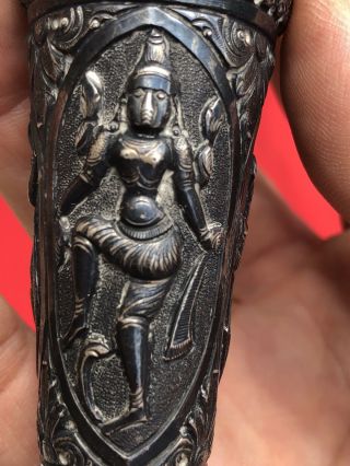 Antique Silver Asian Sterling Silver Relief Deco Without Initials Seal Wax 5