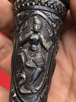 Antique Silver Asian Sterling Silver Relief Deco Without Initials Seal Wax 6