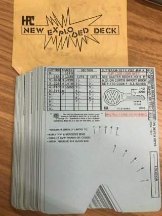 Hpc 52 Vintage Car Code Cards 1200 Key Machine Continental Micro