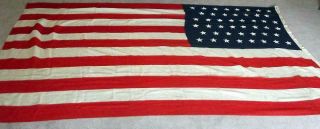 Vintage 46 Star American Flag Double Warp All Wool Bunting 6 