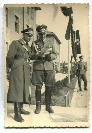 German Wwii Archive Photo: Two Luftwaffe Officers