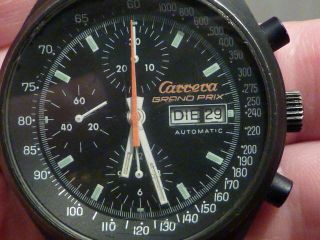 Rare Carrera Grand Prix Automatic Chronograph Swiss Gents Wristwatch
