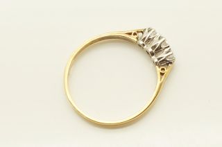 1985 Vintage 18ct Gold Trilogy Diamond Engagement Ring,  Size O 1/2 4