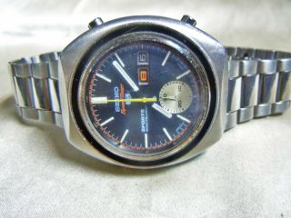 Vintage Seiko 6139 - 8001 Speedtimer 5 Chronograph Water 70m Proof Automatic Watch