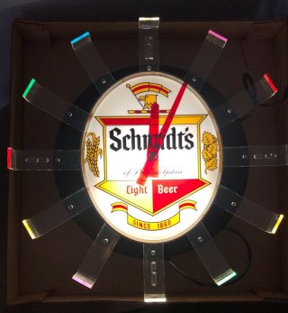 Vintage Schmidt Beer Light Up Wall Clock
