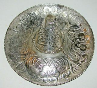 Antique Sanborn Mexico Sterling Silver Sombrero Hat Charro Eagle Flower