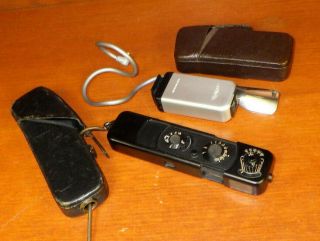 Vintage Minox Spy Camera With Leather Case &