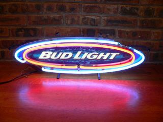 Vintage 2001 Bud Light Beer Advertising " Explosion " 26 " Neon Sign Item 1018092