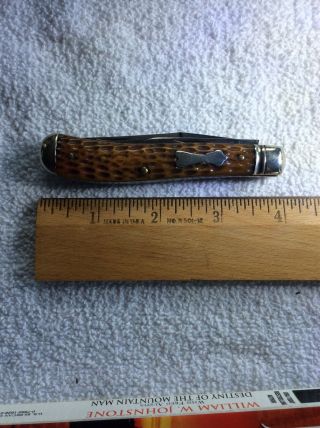 Vintage Schrade Cut Co Bovine Bone Trapper Pocket Knife