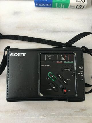 Vintage Sony Professional Walkman WM - D3 Turbo Headphones Microphone In Ori Box 12