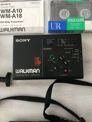 Vintage Sony Professional Walkman WM - D3 Turbo Headphones Microphone In Ori Box 2