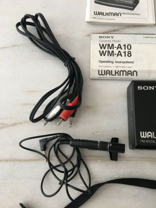 Vintage Sony Professional Walkman WM - D3 Turbo Headphones Microphone In Ori Box 4
