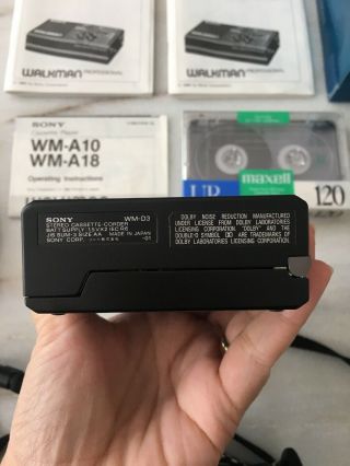 Vintage Sony Professional Walkman WM - D3 Turbo Headphones Microphone In Ori Box 9