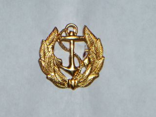 Orig.  Ww Ii U.  S.  Merchant Marines Officer Collar Branch Insignia W/ Pin Back