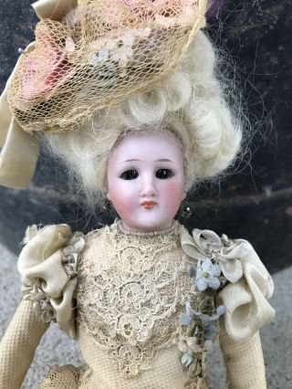 Antique Simon & Halbig German Bisque Little Women 11 " Doll Blonde Wig