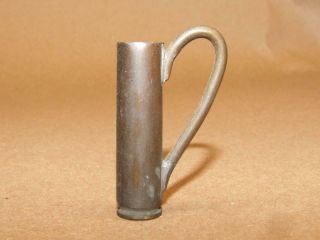 Vintage 1942 Wwii Trench Art Bullet Shell Shot Glass With Handle 1 3/4 Inches