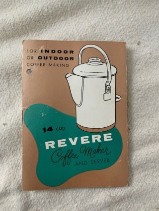 Vintage Revere Ware 14 Cup Percolator Copper Clad 2