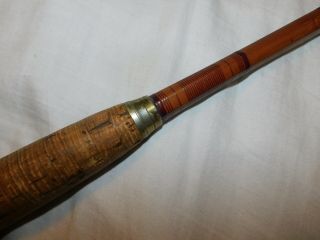 Antique c.  1900 H.  L.  Leonard bamboo fly fishing rod SALMON 14 ' 12