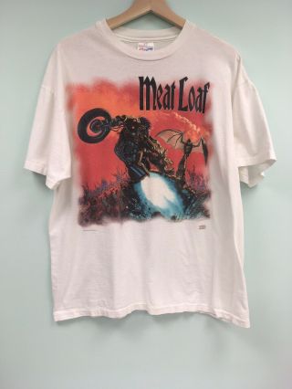 Vintage Meat Loaf Bat Out Of Hell World Tour 93 - 94 - 95 Concert T - Shirt - Men 