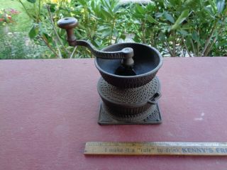 Small Antique Cast Iron Coffee Grinder Landers Frary & Clark All