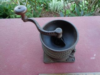 SMALL Antique Cast Iron Coffee Grinder Landers Frary & Clark ALL 2
